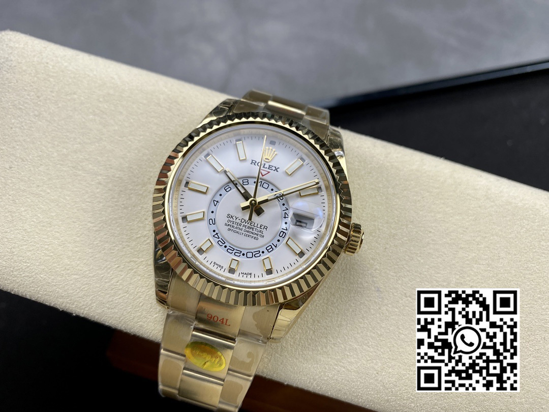 Rolex Skydweller 326938 YG Noob Factory 1:1 Best Edition White Dial