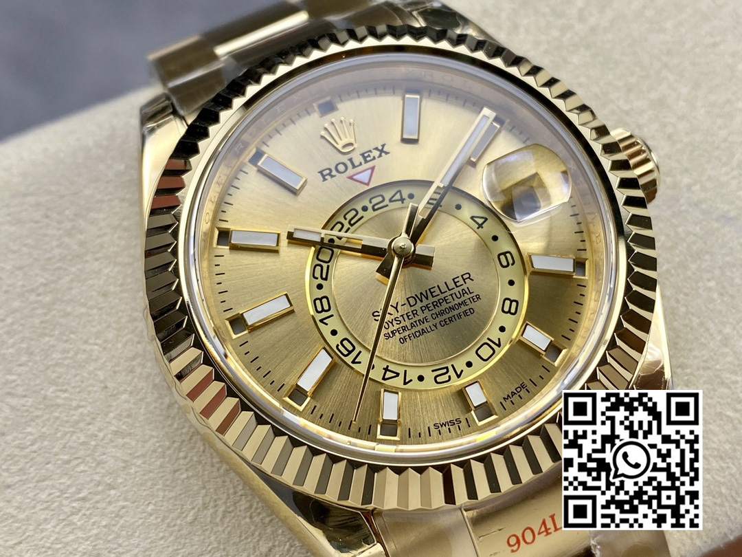 Rolex Skydweller 326938 YG Noob Factory 1:1 Best Edition YG Dial