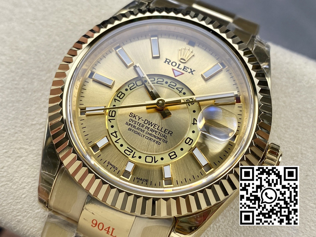 Rolex Skydweller 326938 YG Noob Factory 1:1 Best Edition YG Dial