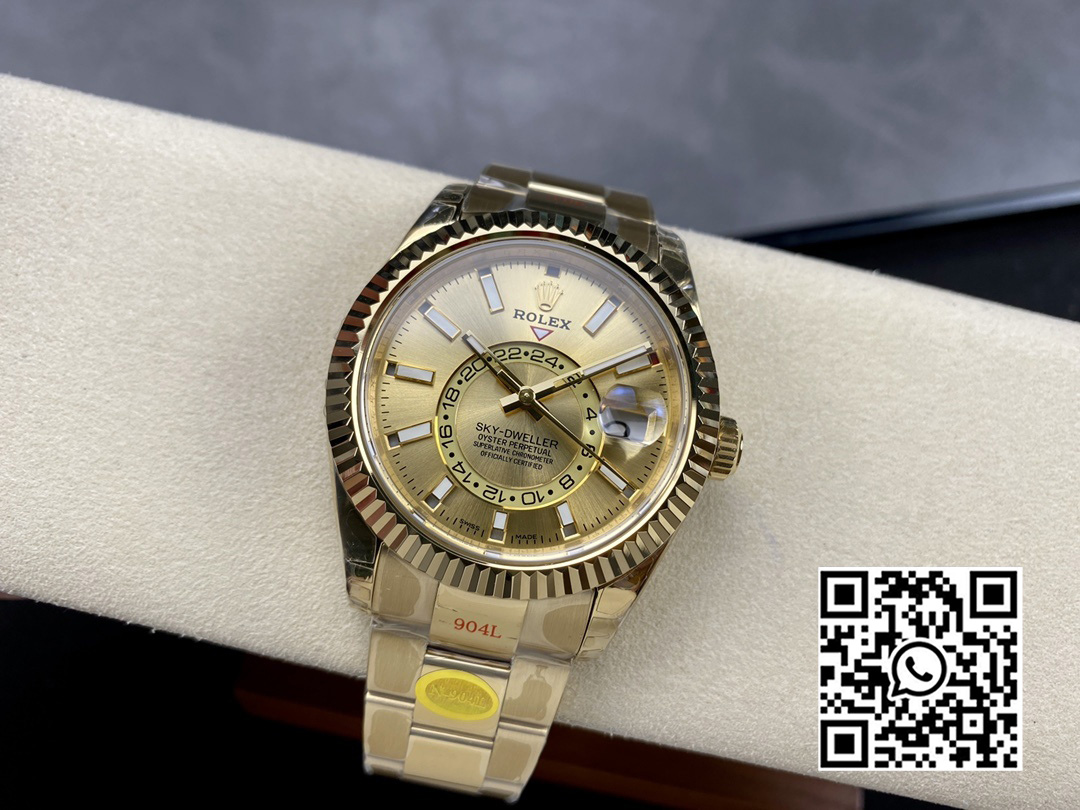 Rolex Skydweller 326938 YG Noob Factory 1:1 Best Edition YG Dial