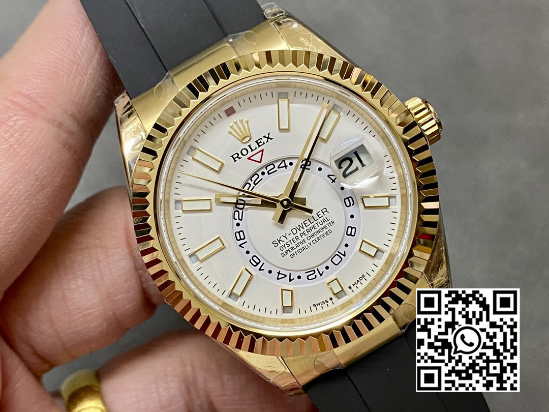 Rolex Skydweller 336238 YG Noob Factory 1:1 Best Edition White Dial