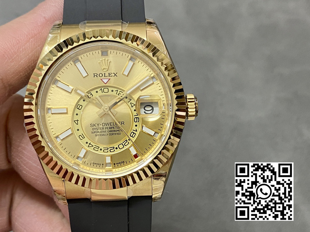 Rolex Skydweller 336238 YG Noob Factory 1:1 Best Edition YG Dial