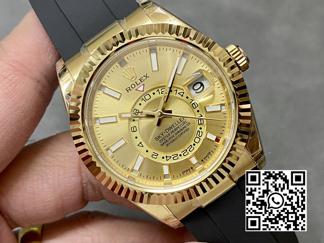 Rolex Skydweller 336238 YG Noob Factory 1:1 Best Edition YG Dial