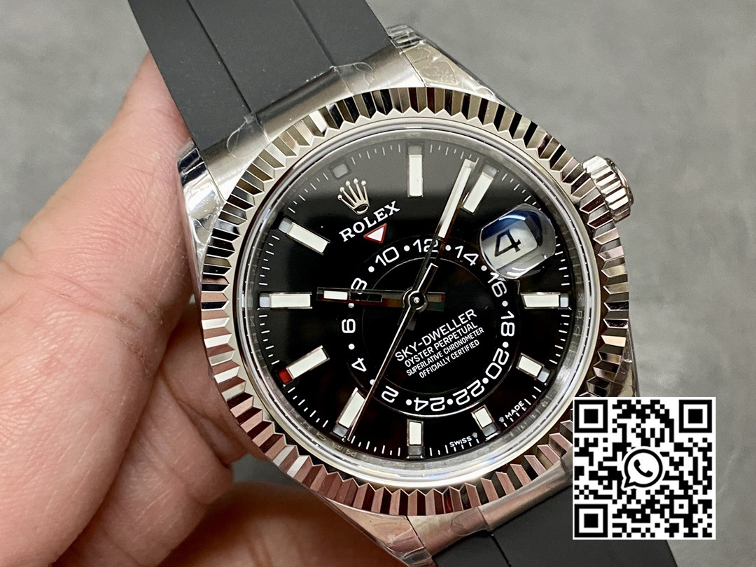 Rolex Skydweller 336239 SS Noob Factory 1:1 Best Edition Black Dial