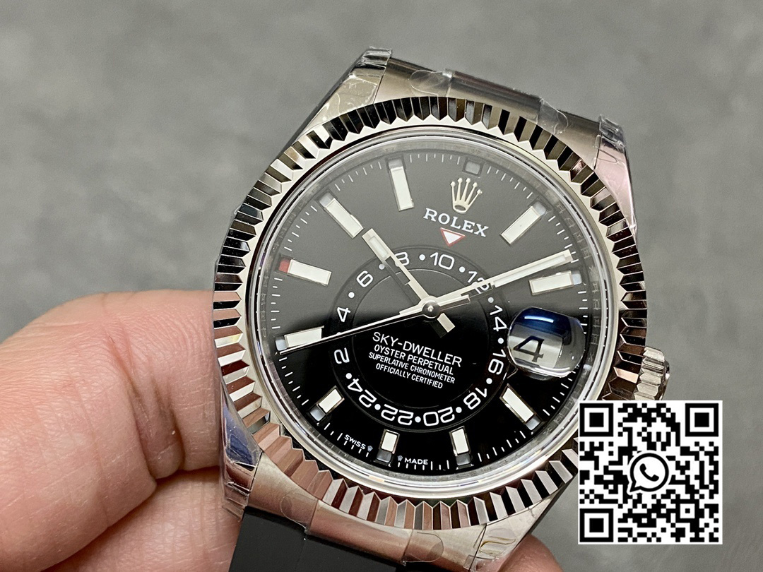 Rolex Skydweller 336239 SS Noob Factory 1:1 Best Edition Black Dial