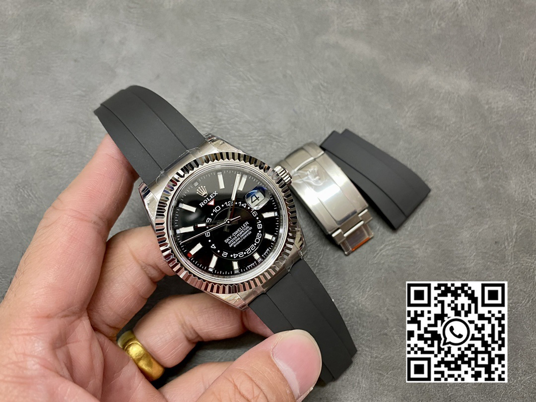 Rolex Skydweller 336239 SS Noob Factory 1:1 Best Edition Black Dial