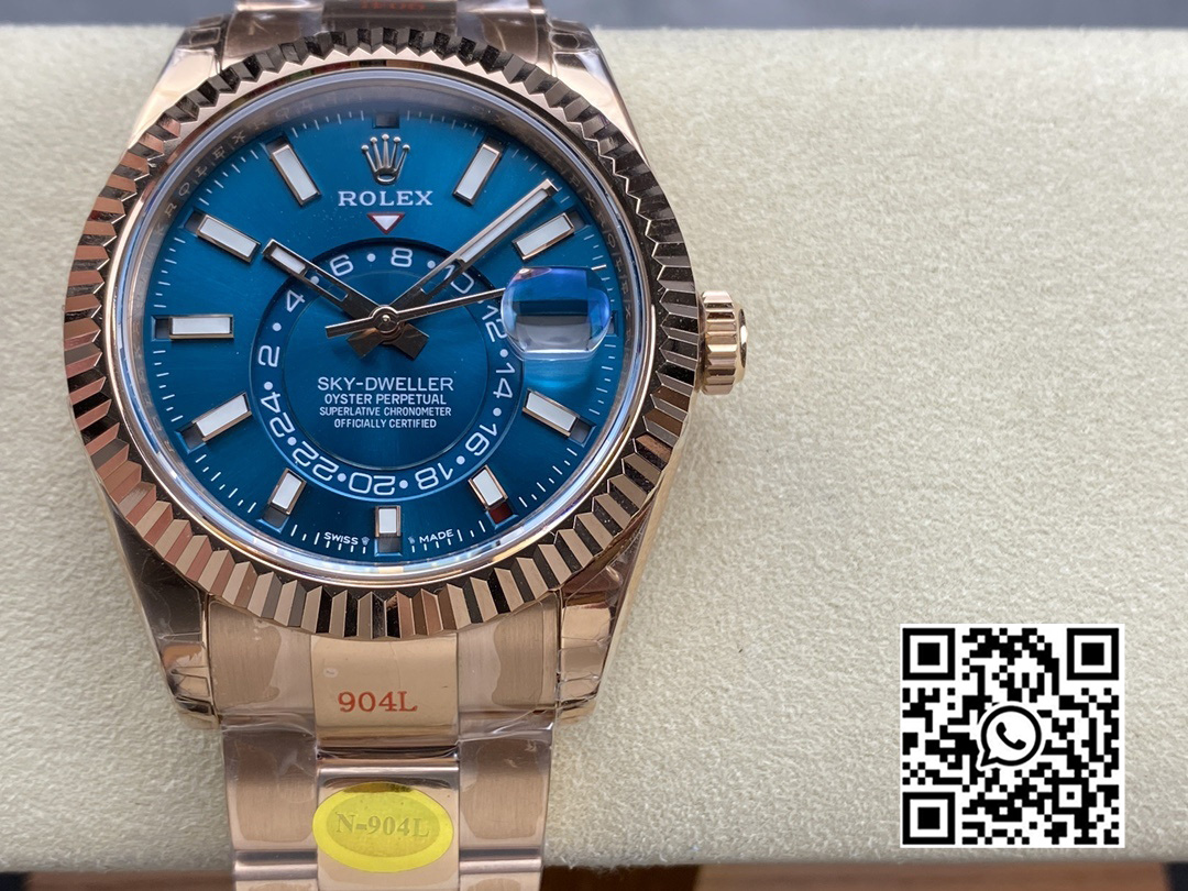 Rolex Skydweller 336935 RG Noob Factory 1:1 Best Edition Blue Dial