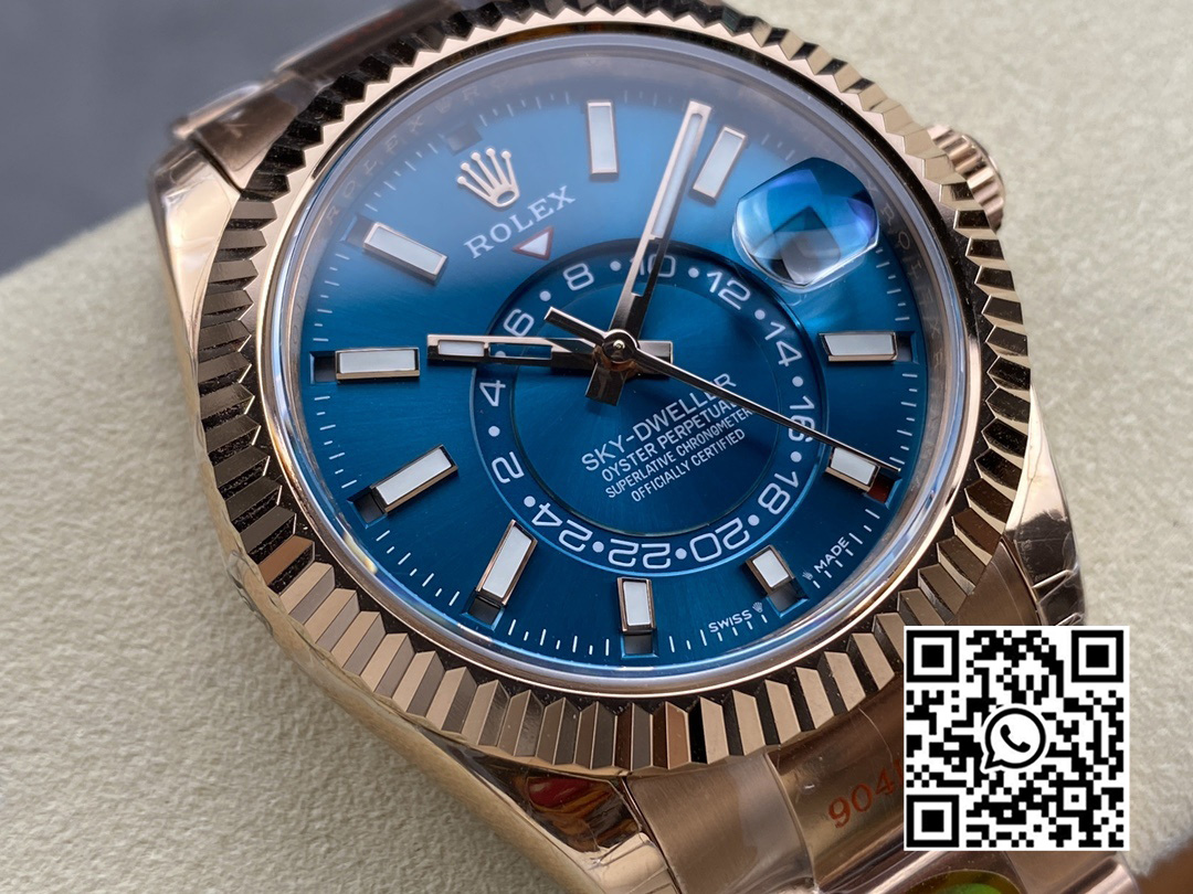 Rolex Skydweller 336935 RG Noob Factory 1:1 Best Edition Blue Dial