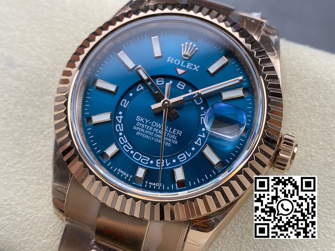 Rolex Skydweller 336935 RG Noob Factory 1:1 Best Edition Blue Dial