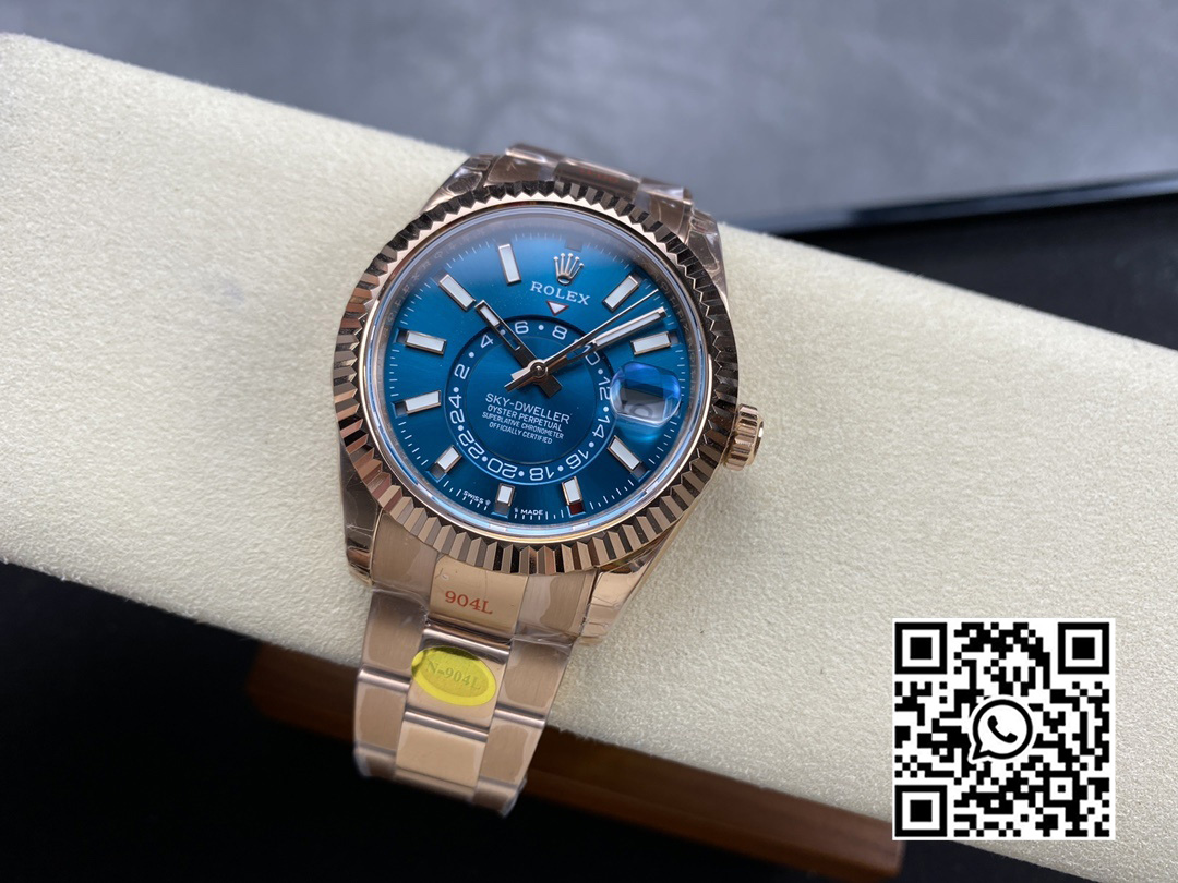 Rolex Skydweller 336935 RG Noob Factory 1:1 Best Edition Blue Dial