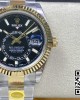 Rolex Skydweller 326933 SS/YG Noob Factory 1:1 Best Edition Black Dial