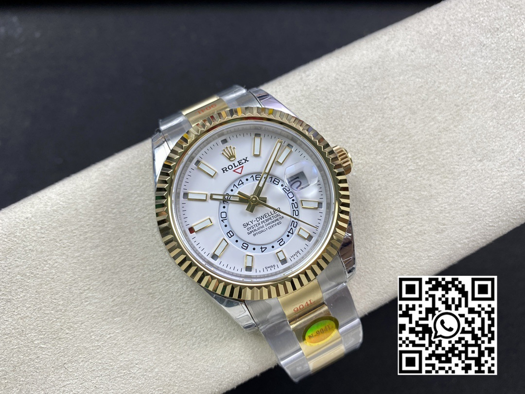 Rolex Skydweller 326933 SS/YG Noob Factory 1:1 Best Edition White Dial