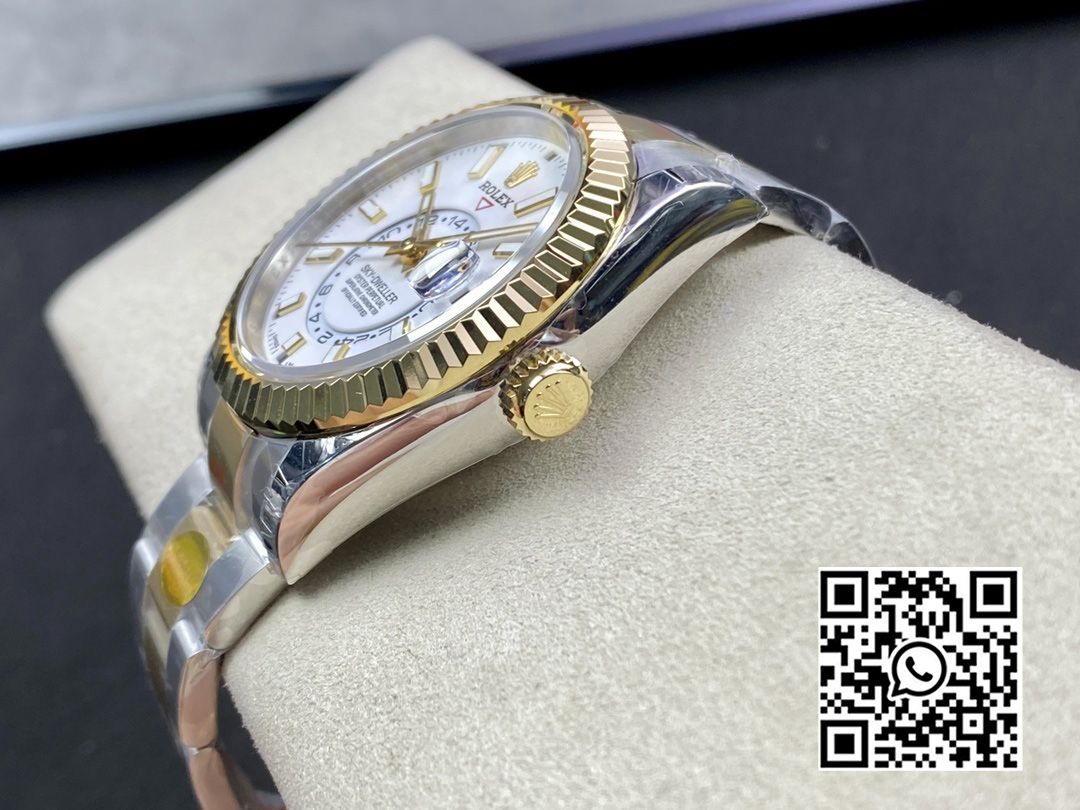 Rolex Skydweller 326933 SS/YG Noob Factory 1:1 Best Edition White Dial