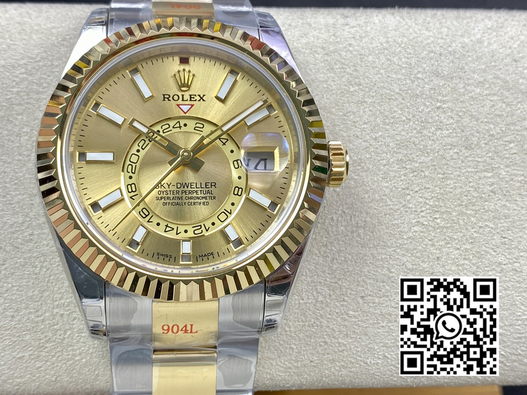 Rolex Skydweller 326933 SS/YG Noob Factory 1:1 Best Edition YG Dial