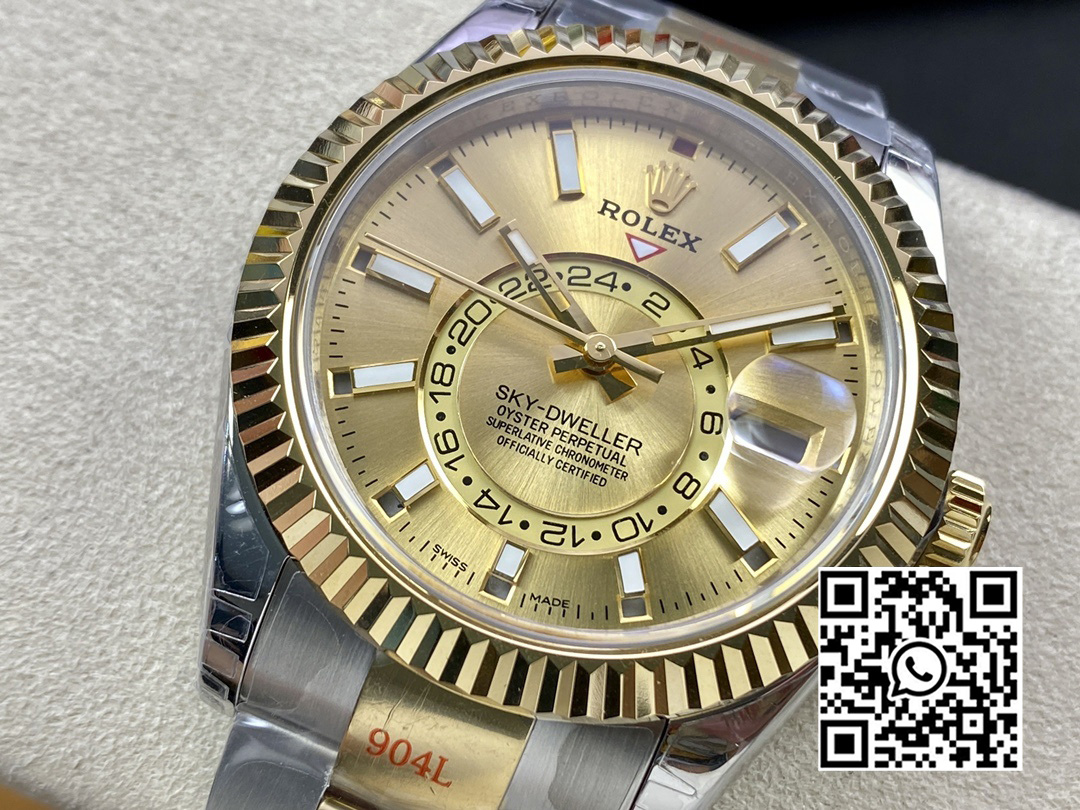 Rolex Skydweller 326933 SS/YG Noob Factory 1:1 Best Edition YG Dial