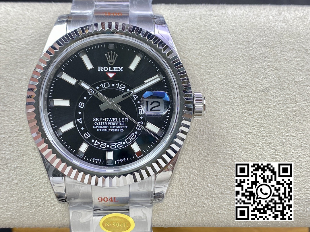 Rolex Skydweller 326934 SS Noob Factory 1:1 Best Edition Black Dial