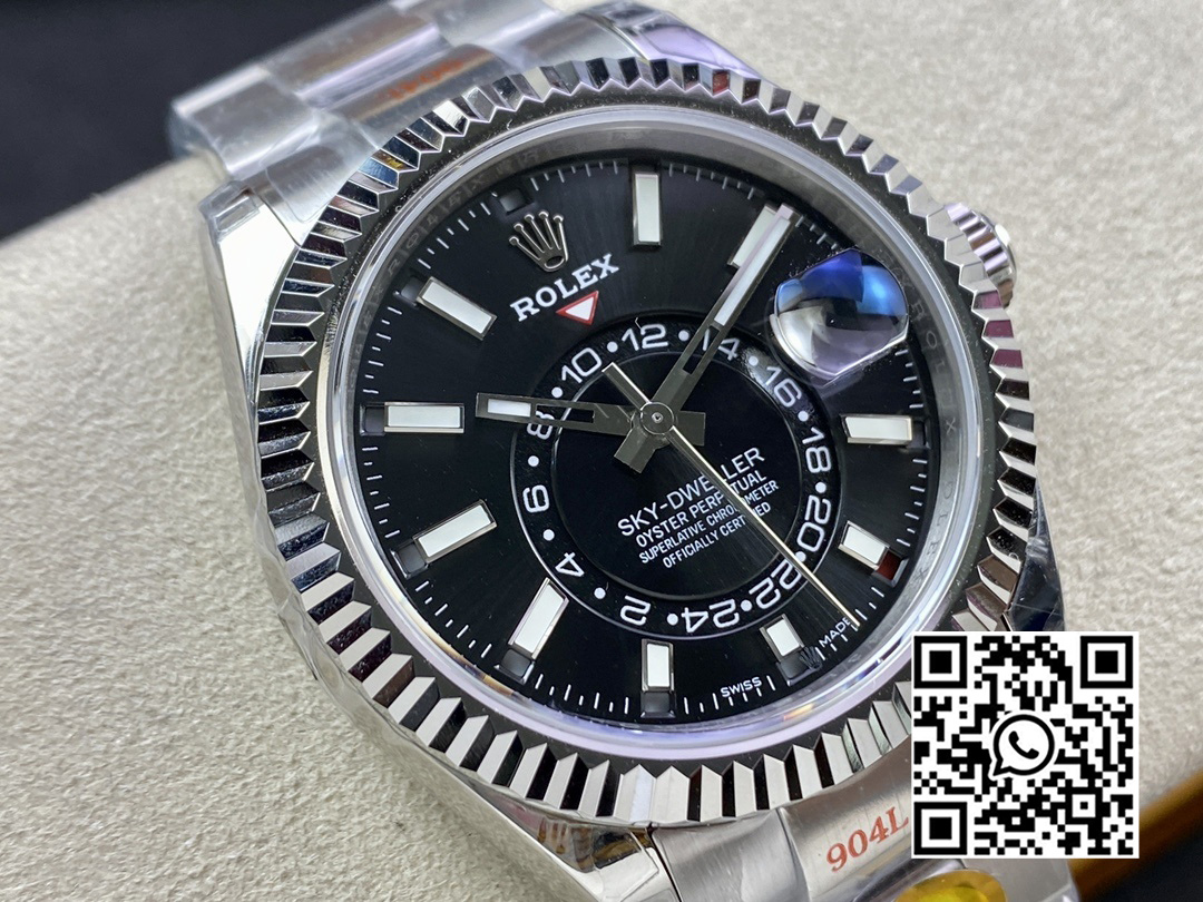 Rolex Skydweller 326934 SS Noob Factory 1:1 Best Edition Black Dial