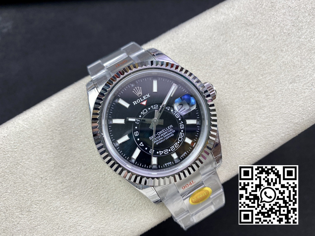 Rolex Skydweller 326934 SS Noob Factory 1:1 Best Edition Black Dial