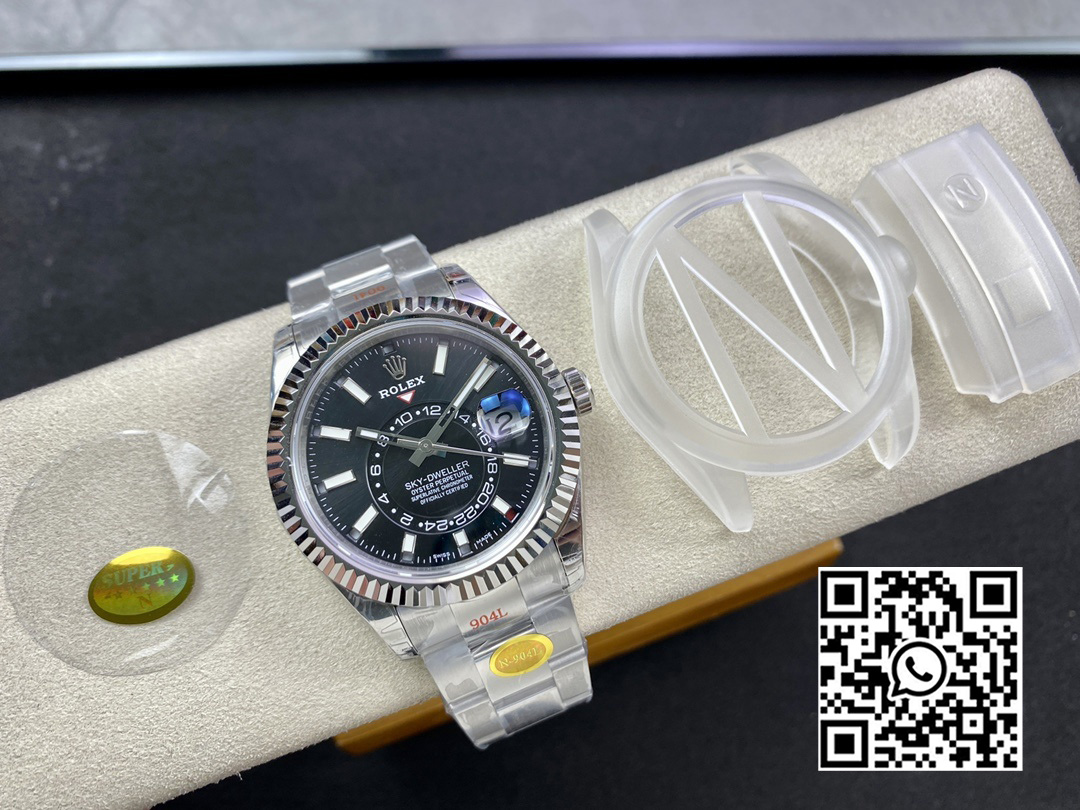 Rolex Skydweller 326934 SS Noob Factory 1:1 Best Edition Black Dial