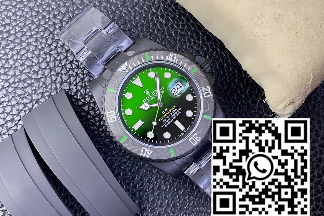 Rolex Submariner DIW “Parakeet” DLC VS Factory 1:1 Best Edition Black/Green Dial