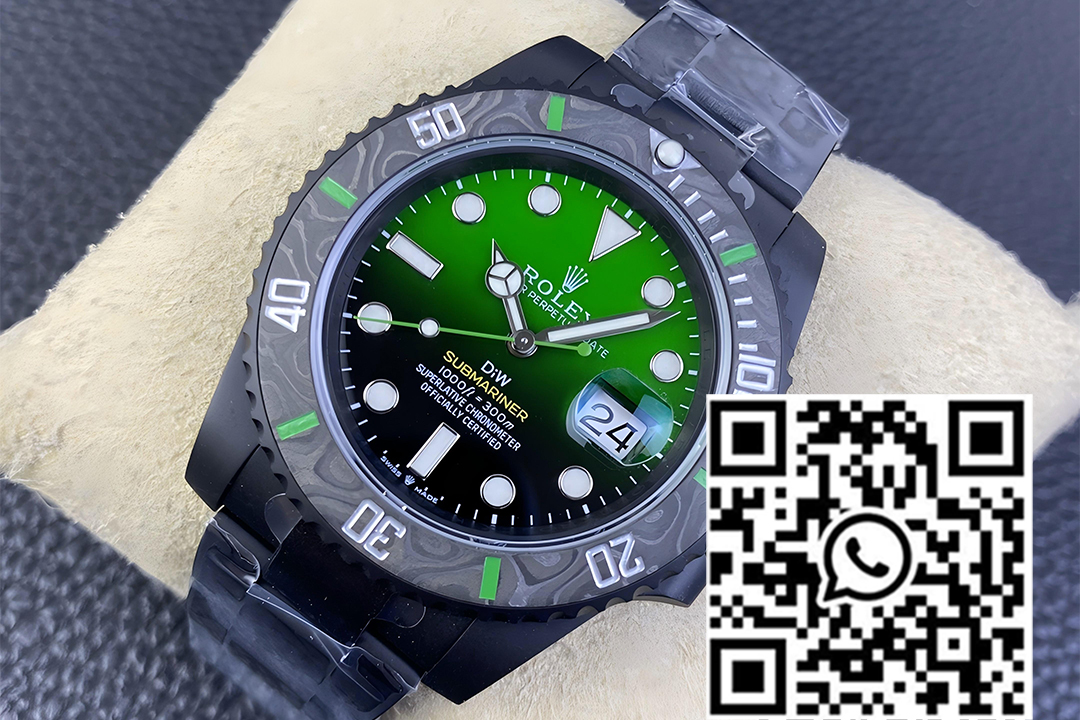 Rolex Submariner DIW “Parakeet” DLC VS Factory 1:1 Best Edition Black/Green Dial