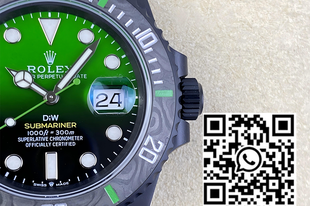 Rolex Submariner DIW “Parakeet” DLC VS Factory 1:1 Best Edition Black/Green Dial