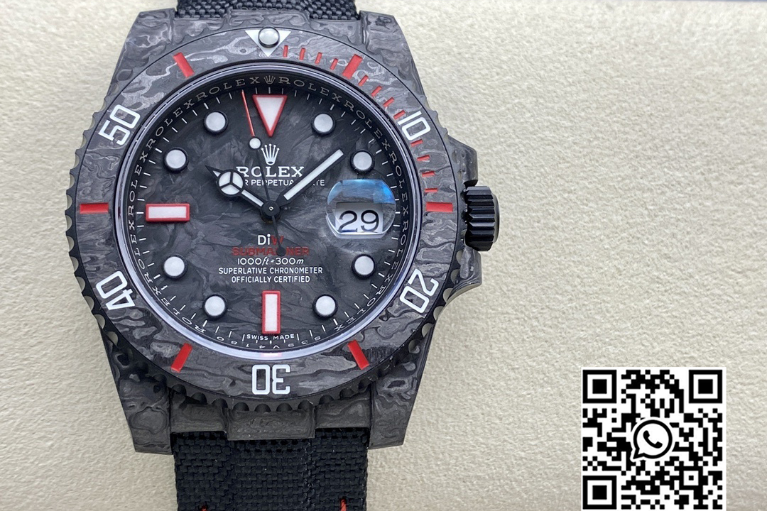 Rolex Submariner DIW Carbon VS Factory 1:1 Best Edition Black/Red Dial