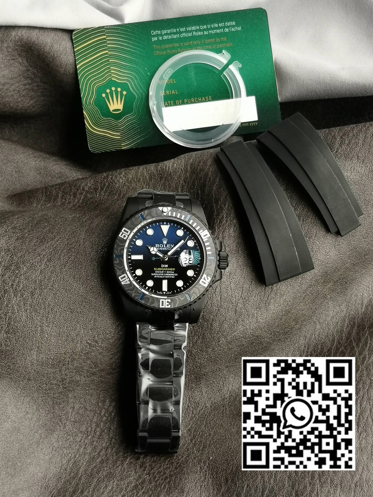 Rolex Submariner DIW DLC Sandblasted VS Factory 1:1 Best Edition Black/Blue Dial