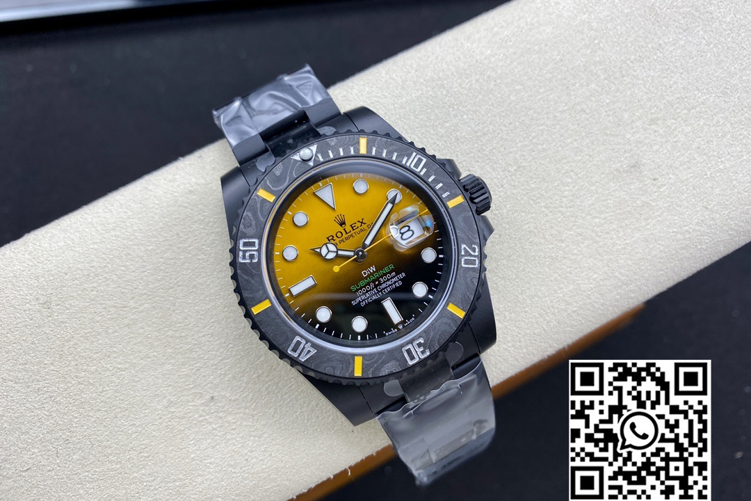 Rolex Submariner DIW DLC VS Factory 1:1 Best Edition Black/Yellow Dial