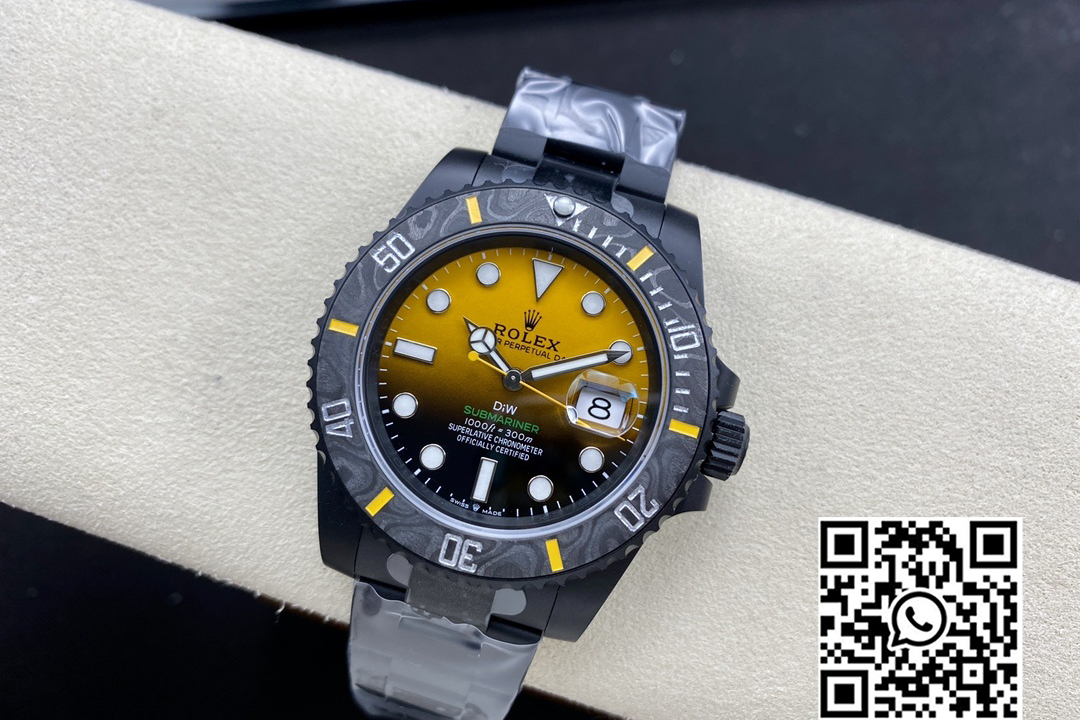 Rolex Submariner DIW DLC VS Factory 1:1 Best Edition Black/Yellow Dial