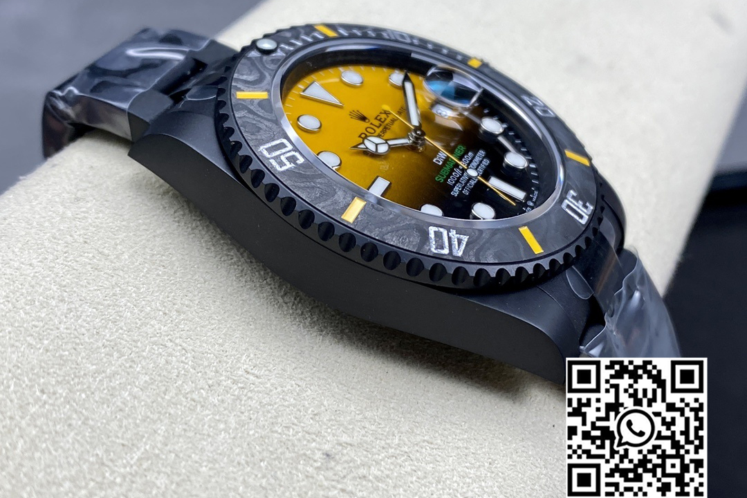 Rolex Submariner DIW DLC VS Factory 1:1 Best Edition Black/Yellow Dial