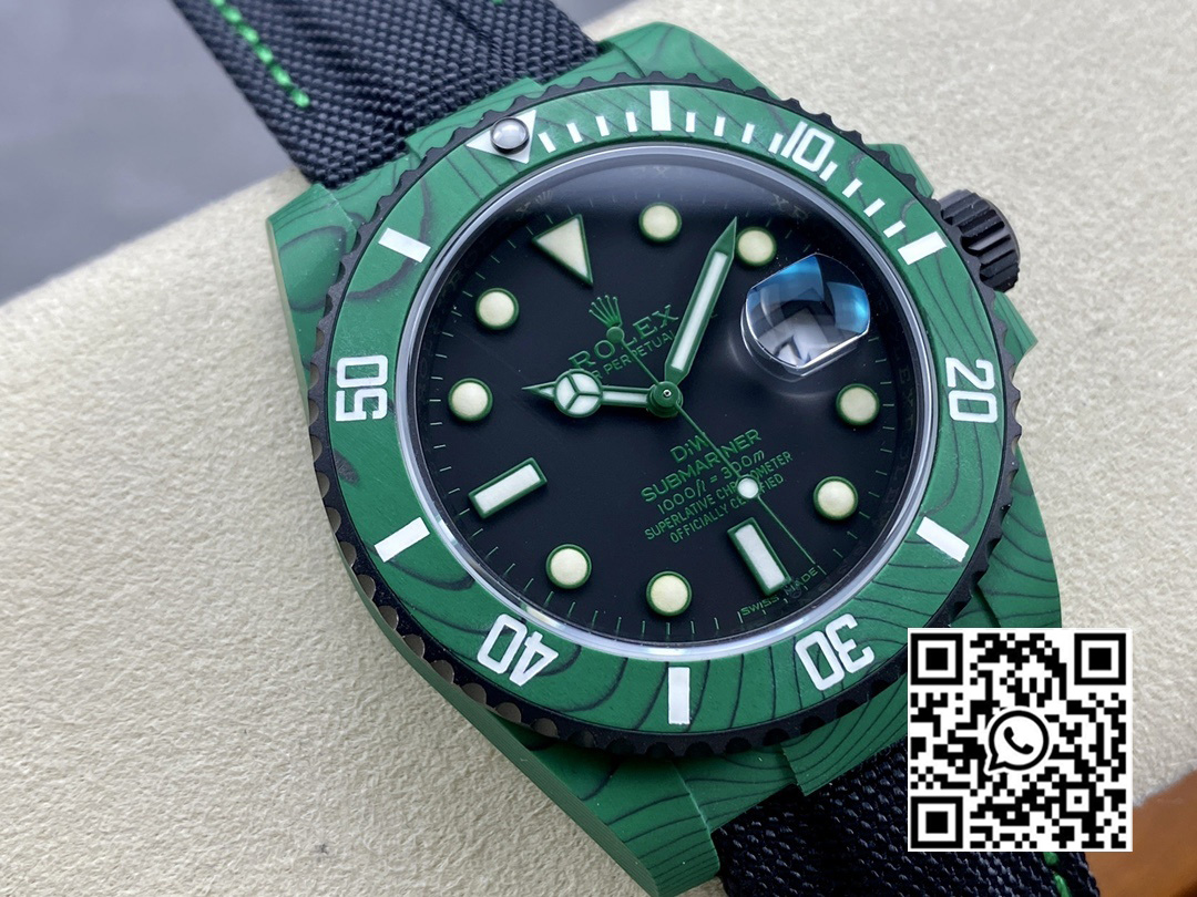 Rolex Submariner DIW Green Carbon VS Factory 1:1 Best Edition Black Dial