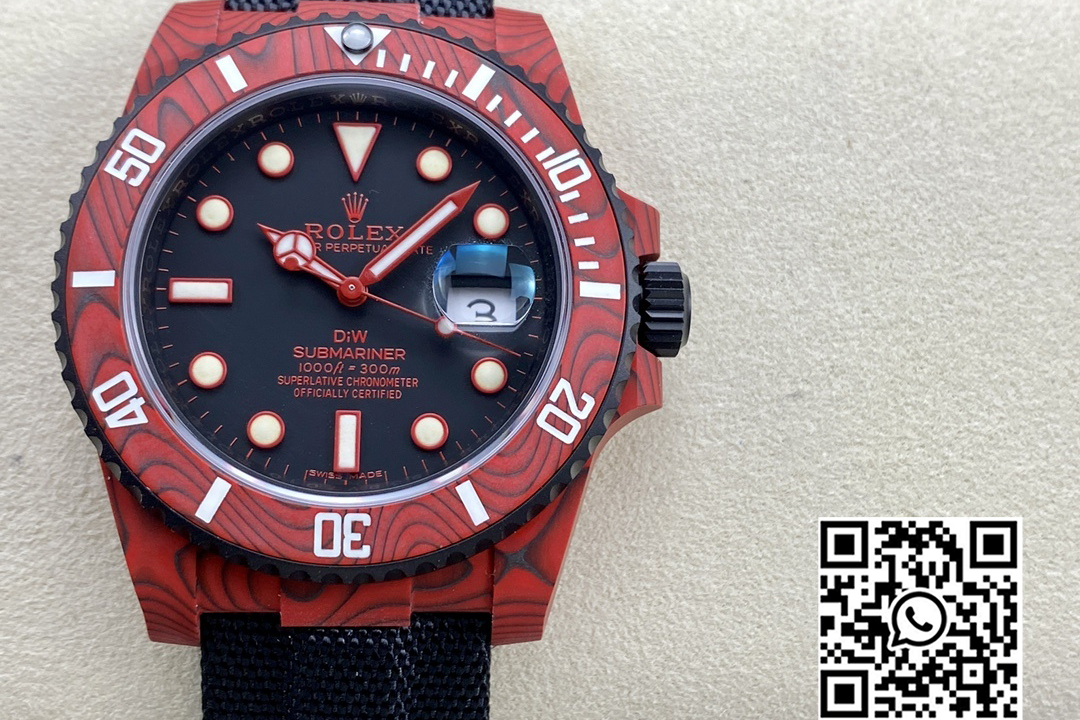 Rolex Submariner DIW Red Carbon VS Factory 1:1 Best Edition Black Dial