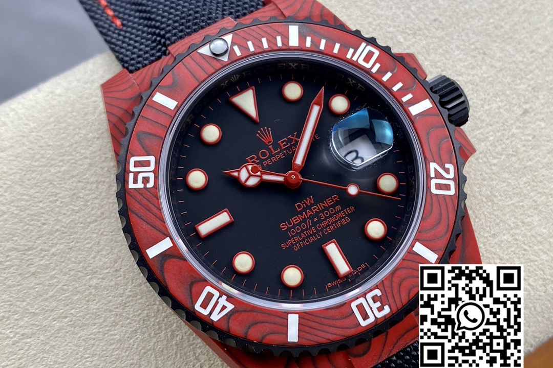 Rolex Submariner DIW Red Carbon VS Factory 1:1 Best Edition Black Dial