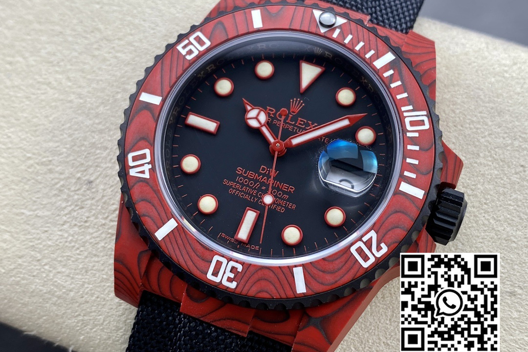 Rolex Submariner DIW Red Carbon VS Factory 1:1 Best Edition Black Dial