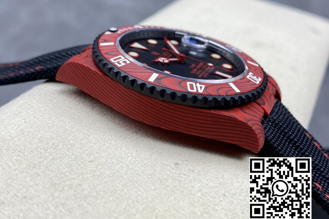 Rolex Submariner DIW Red Carbon VS Factory 1:1 Best Edition Black Dial