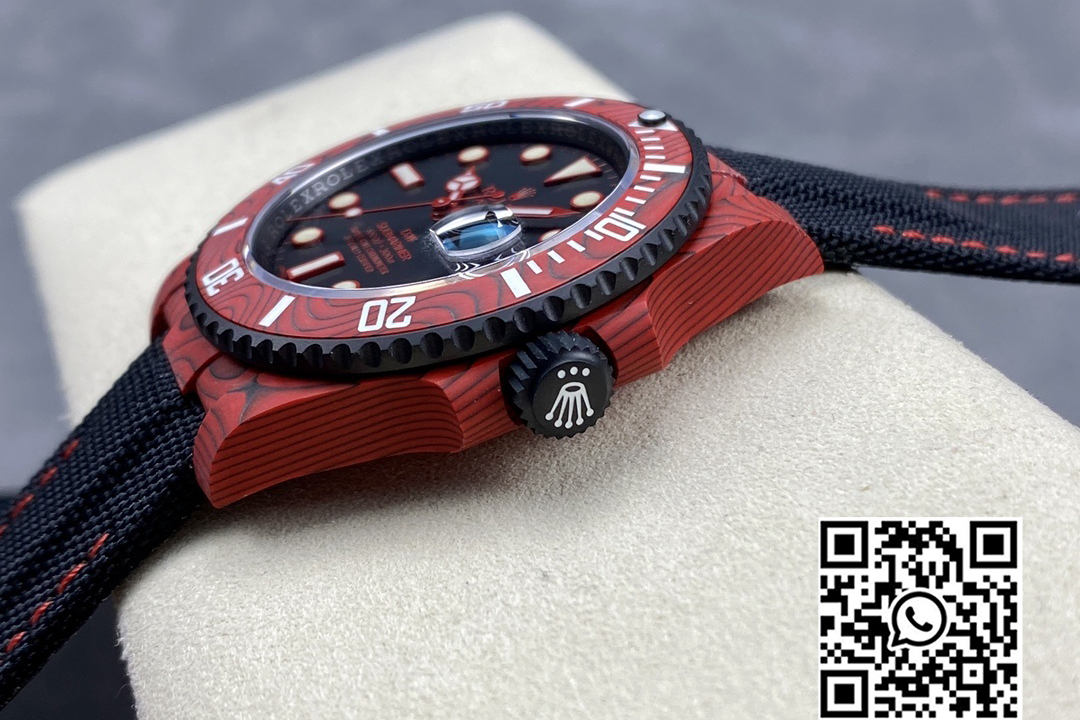 Rolex Submariner DIW Red Carbon VS Factory 1:1 Best Edition Black Dial