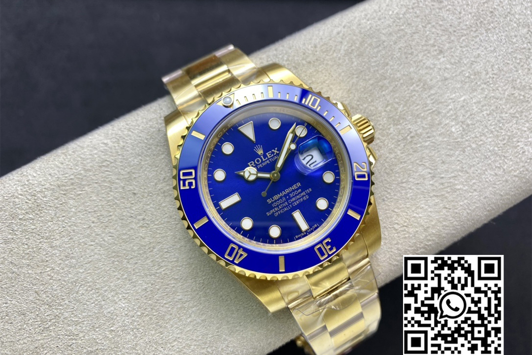 Rolex Submariner 40mm 116618 LB Blue Ceramic YG Plated 904L Steel VS Factory 1:1 Best Edition VS3135