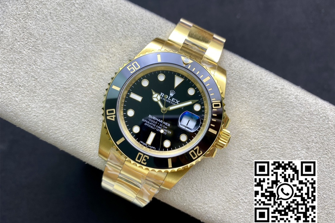 Rolex Submariner 40mm 116618 LN Black Ceramic YG Plated 904L Steel VS Factory 1:1 Best Edition VS3135