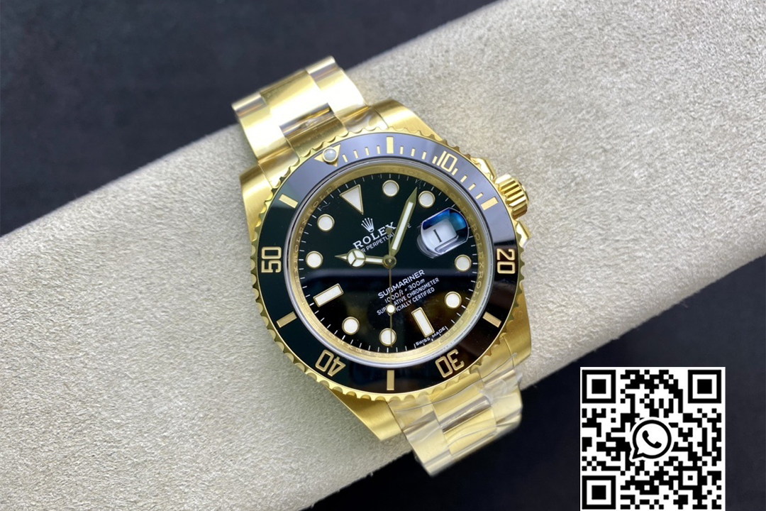 Rolex Submariner 40mm 116618 LN Black Ceramic YG Plated 904L Steel VS Factory 1:1 Best Edition VS3135