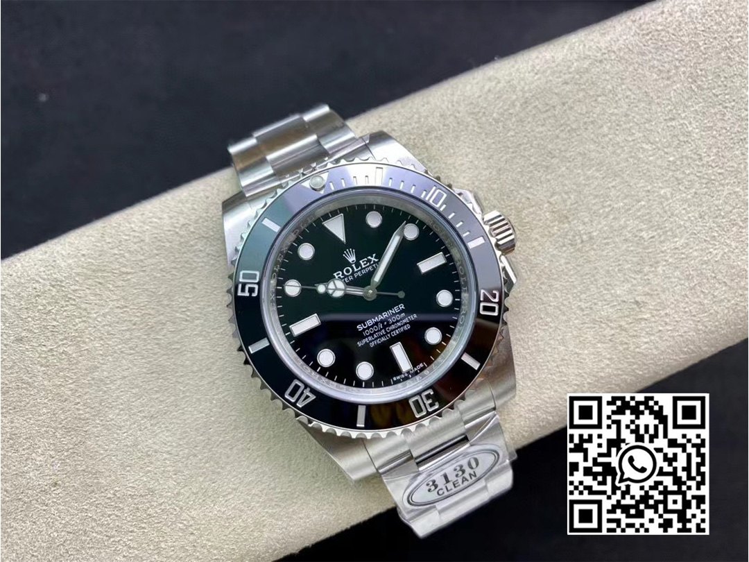 Rolex Submariner 114060 No Date Black Ceramic Clean Factory 904L 1:1 Best Edition on SS Bracelet VR3130