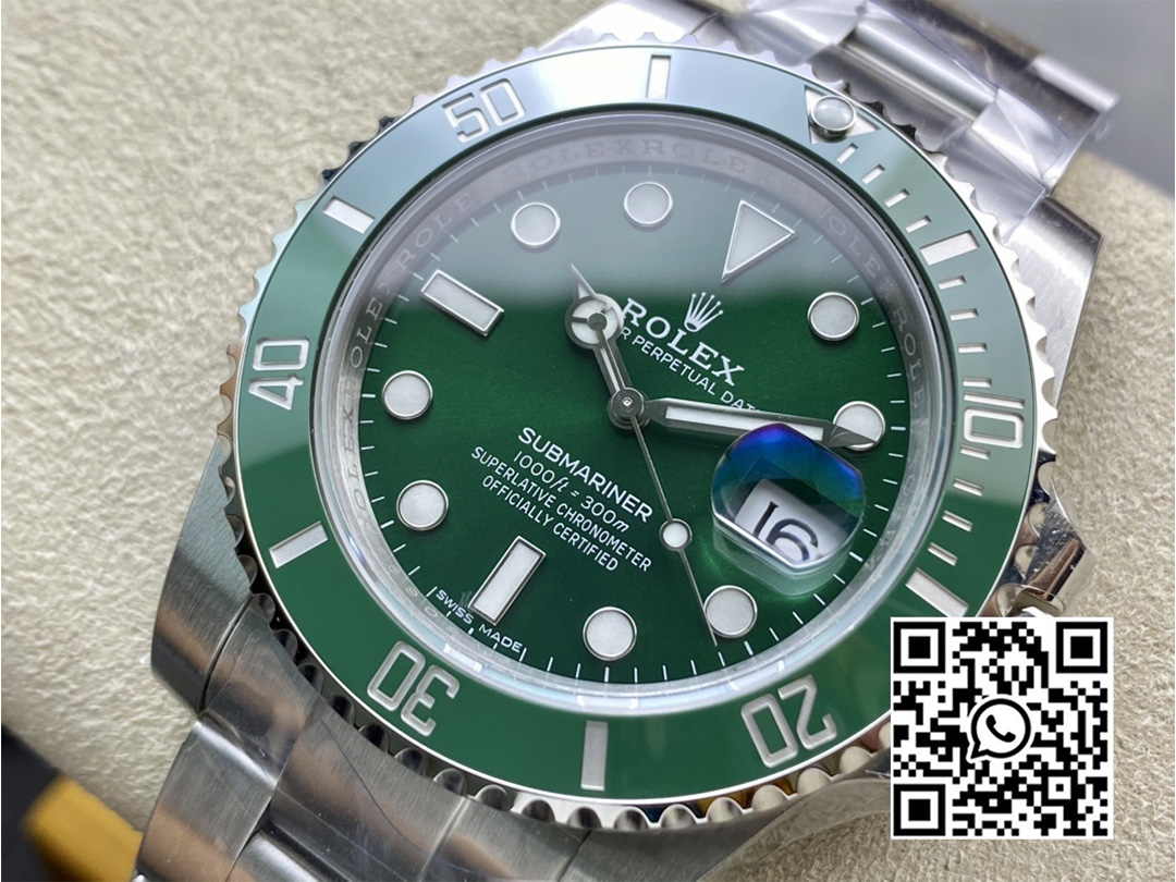 Rolex Submariner 116610 40mm LV Green Ceramic 904L Steel VS Factory 1:1 Best Edition VS3135