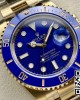 Rolex Submariner 116618 LB Blue Ceramic YG Plated 904L Steel Clean Factory 1:1 Best Edition VS3135