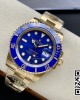 Rolex Submariner 116618 LB Blue Ceramic YG Plated 904L Steel Clean Factory 1:1 Best Edition VS3135