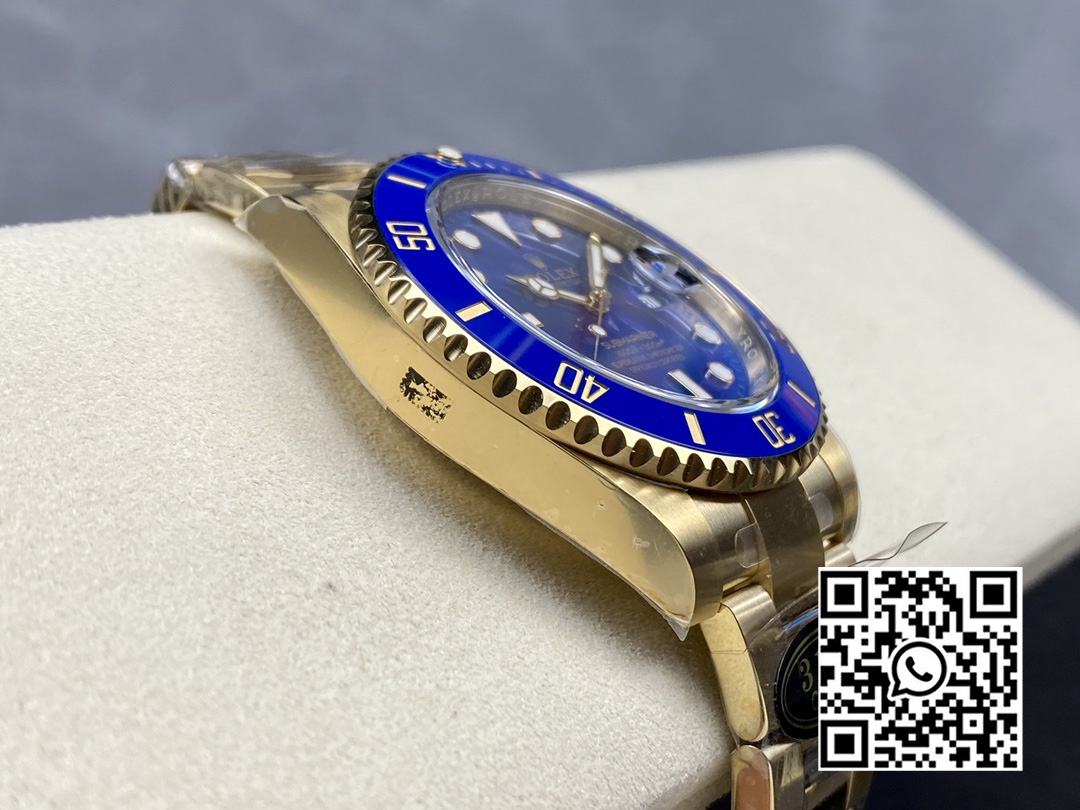 Rolex Submariner 116618 LB Blue Ceramic YG Plated 904L Steel Clean Factory 1:1 Best Edition VS3135