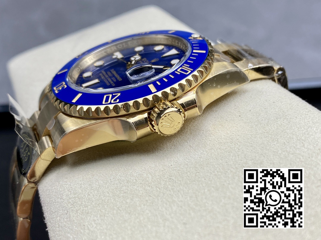 Rolex Submariner 116618 LB Blue Ceramic YG Plated 904L Steel Clean Factory 1:1 Best Edition VS3135