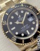 Rolex Submariner 116618 LN Black Ceramic YG Plated 904L Steel Clean Factory 1:1 Best Edition VS3135