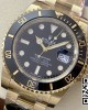 Rolex Submariner 116618 LN Black Ceramic YG Plated 904L Steel Clean Factory 1:1 Best Edition VS3135