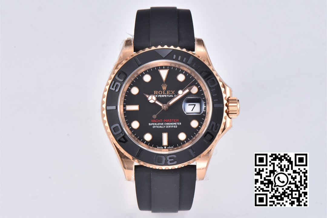 Rolex Yacht-Master 126655 Clean Factory 1:1 Best Edition Black Ceramic Bezel on Oysterflex Strap VR3235