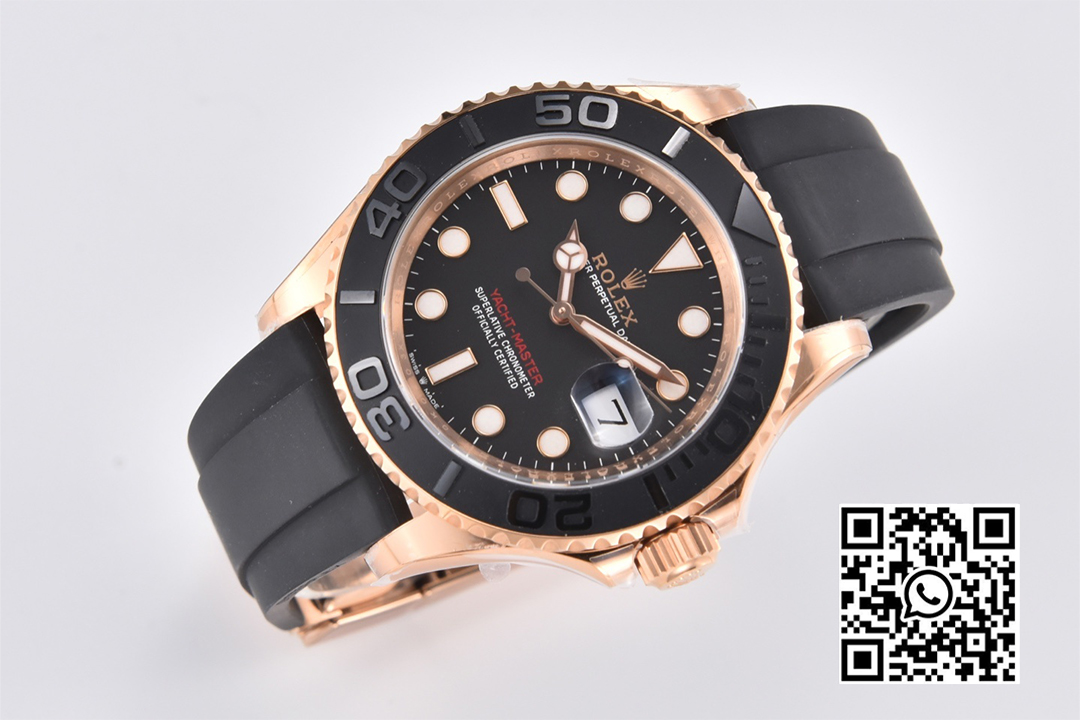 Rolex Yacht-Master 126655 Clean Factory 1:1 Best Edition Black Ceramic Bezel on Oysterflex Strap VR3235